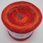 Preview: gefachte Wolle von Lady D "Strudel Orange" 250g