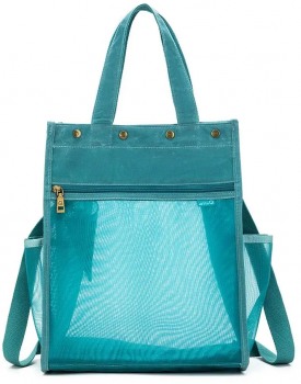 Maker's Tall Mesh Tote - Teal-