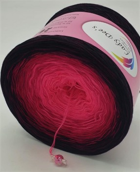 gefachte Wolle von Lady D "Hot Pink" 250g