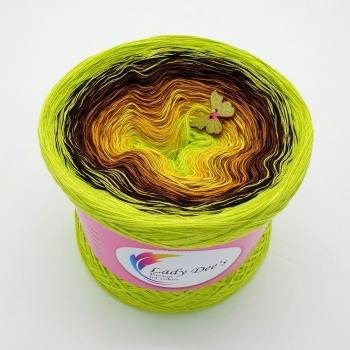 gefachte Wolle von Lady D "Hippie Lady Carmen" 150g