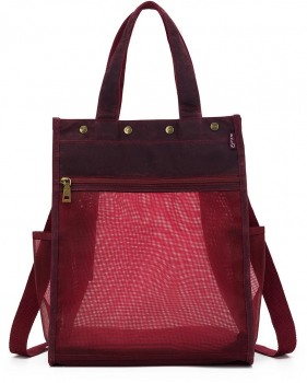 Maker's Tall Mesh Tote - Red-