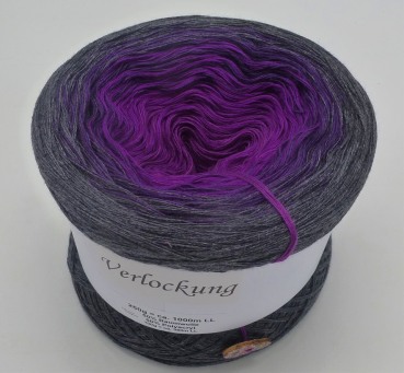 gefachte Wolle von Lady D "Verlockung" 250g