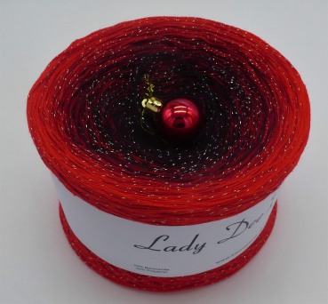 gefachte Wolle von Lady D "Weihnachtszauber" 250g