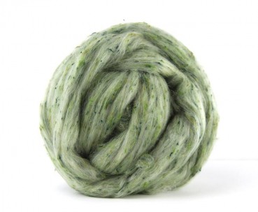 Südamerikanische Wolle "Heritage Green" - Tweed, zum Spinnen