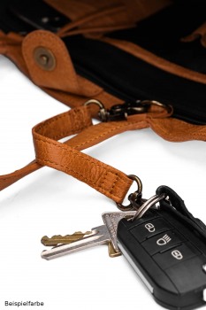 Hiba Projekttasche - Handgefertigter Mini-Shopper "Rich Brown"
