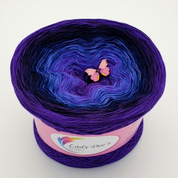 gefachte Wolle von Lady D ""Hippie Lady Stephanie" 250g
