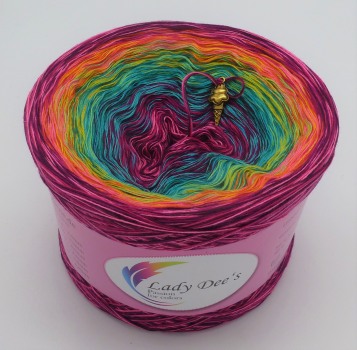 gefachte Wolle von Lady D "Hippieh Lady Skyla" 250g