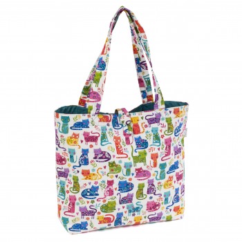 Strickhandtasche "cats in flowers"