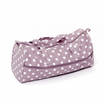 Strickhandtasche "Mauve Polka Dot, lang"