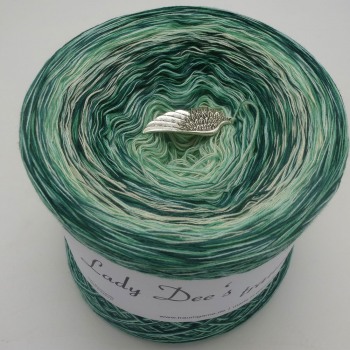gefachte Wolle von Lady D "Strudel Green" 250g