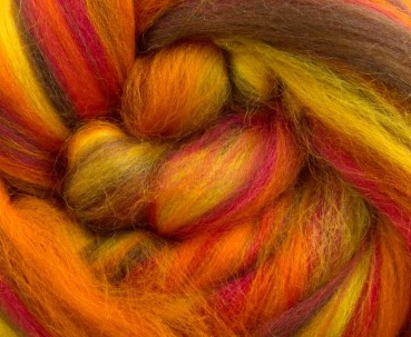 multicolor Merino-Kammzug "Blaze"