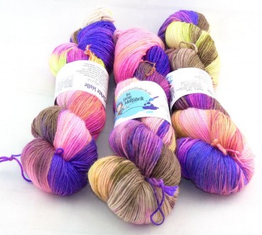 Alpaka Sock - "Sweetwings", handgefärbte Sockenwolle