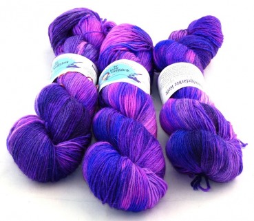 Alpaka Sock - "Plum", handgefärbte Sockenwolle