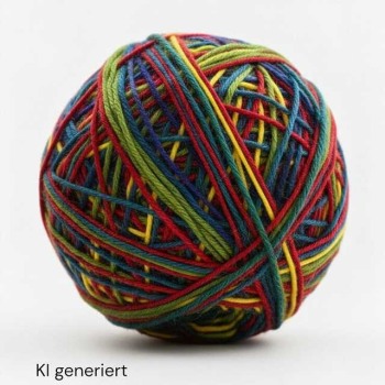 Ringel-Sockenwolle - Konfettifaden -