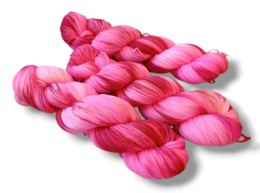 Wöllkchenwolle, mehr als Sockenwolle, extrafeine Merino "Rosenfeuer"