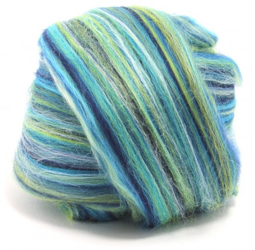 multicolor Merino-Seiden-Kammzug "Aquarius"