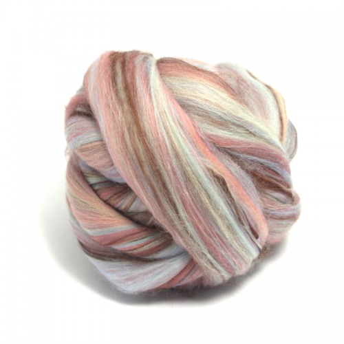 multicolor Merino-Bambus-Kammzug "Humpty Dumpty"