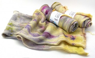 Sock Blank, single knit "Citronella" mit Glitzer