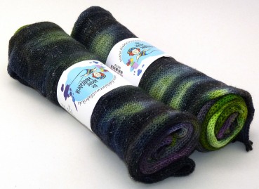 Sock Blank, single knit "Polarlicht" mit Glitzer