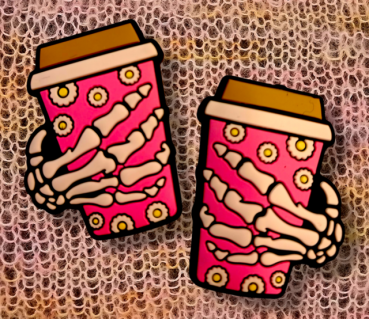 Stricknadelstopper - die Viecher "Skeletons Drink, pink"