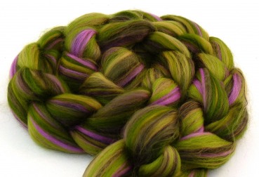 multicolor Merino-Seiden-Kammzug "Torfmoos"