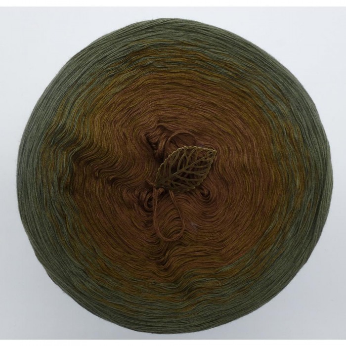 gefachte Wolle von Lady D "Khaki" 250g