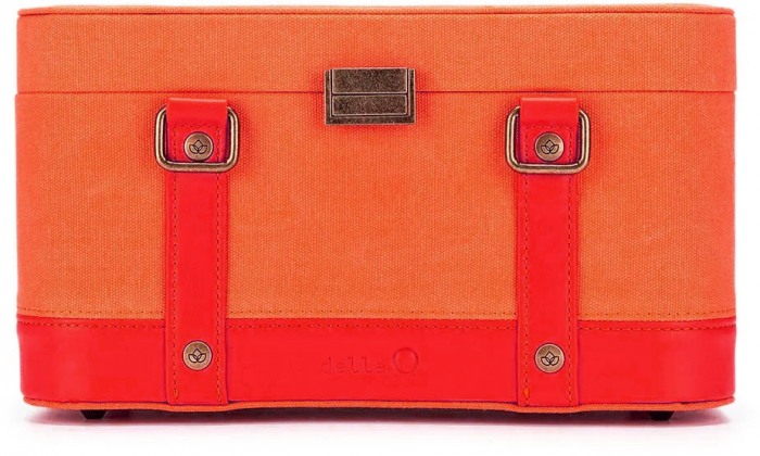 DellaQ Train Case - Maker's Train Case - Orange-