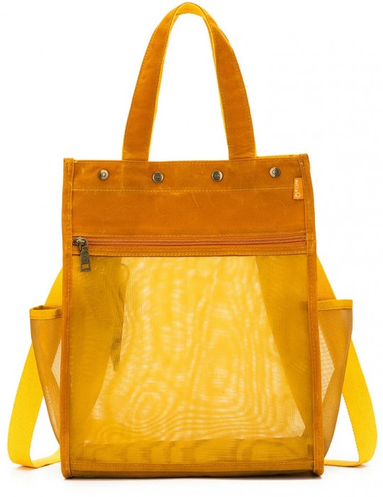 Maker's Tall Mesh Tote - Yellow -