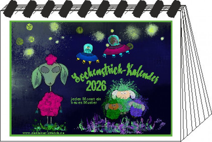 Strickkalender 2026, mit 12 Sockenstrickanleitungen