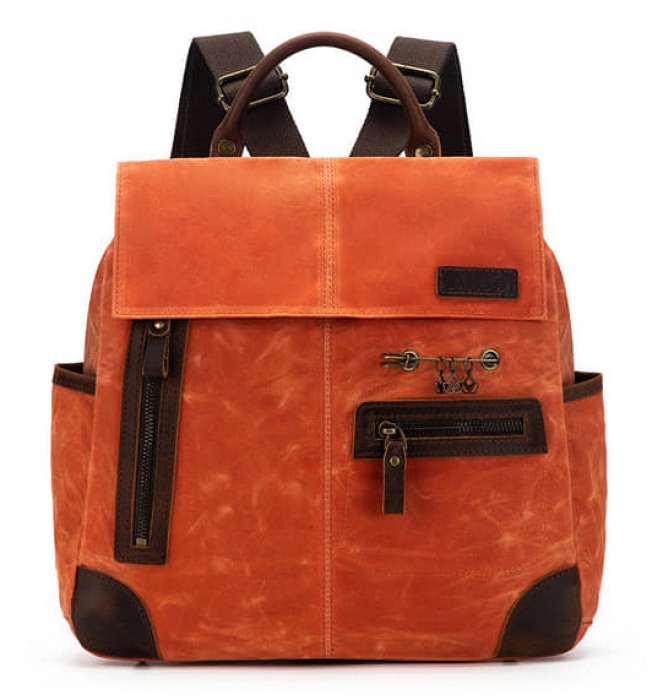 DELLA Q Midi Rucksack - Orange -