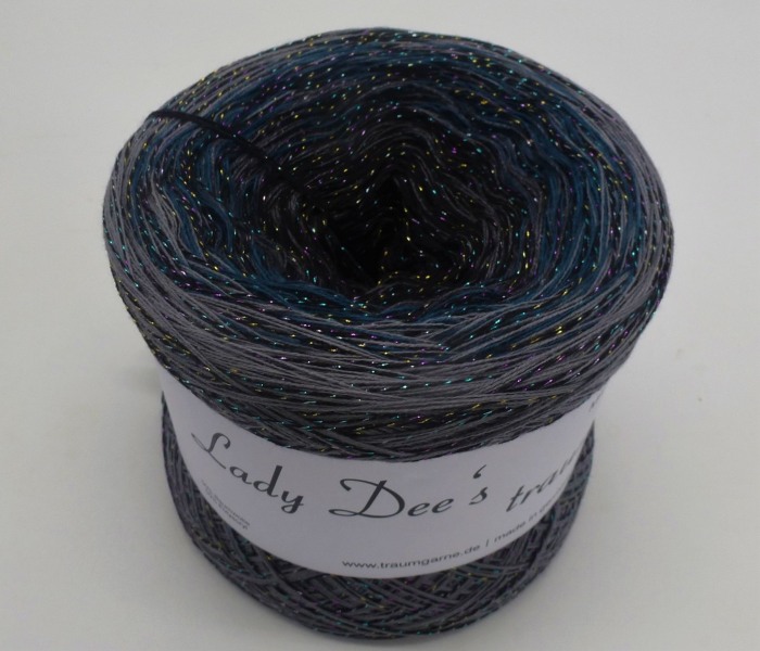 gefachte Wolle von Lady D "Mondschein" 250g