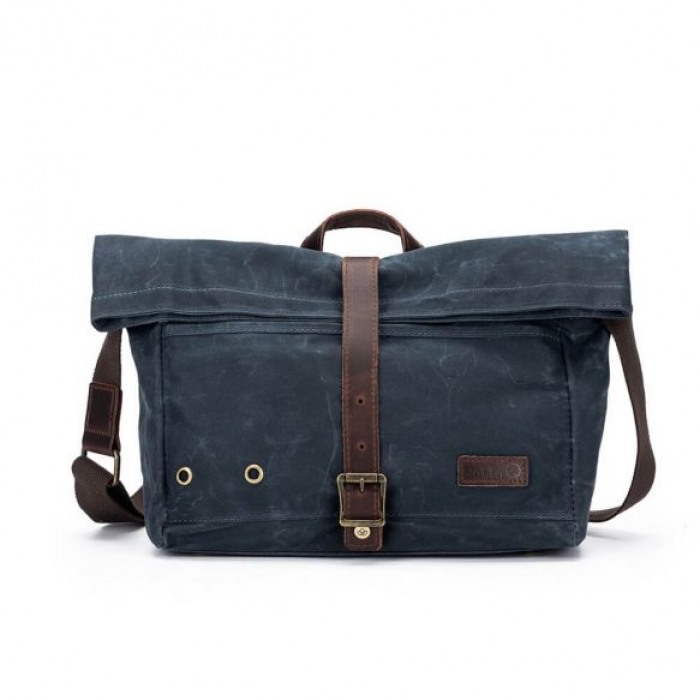 DELLA Q Roll Top Tasche - Blau -