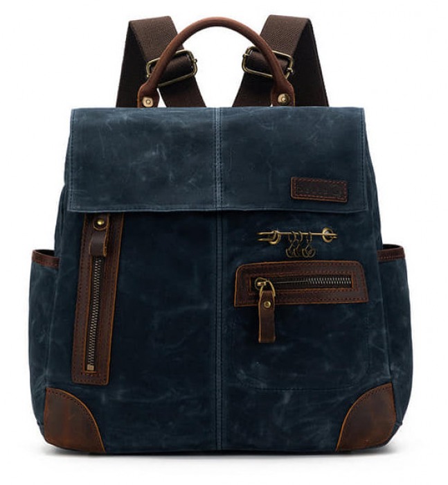 DELLA Q Midi Rucksack - Blau -