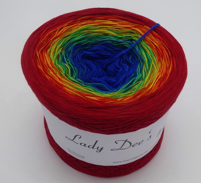 gefachte Wolle von Lady D "Crazy Girl" 250g