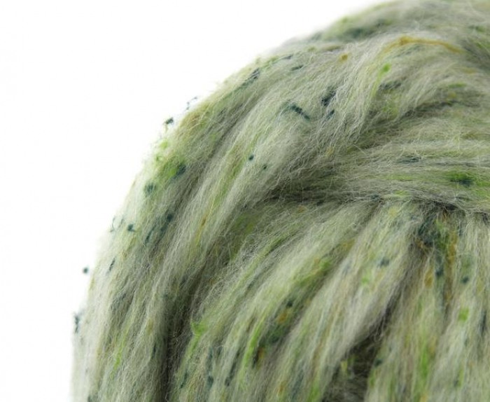 Südamerikanische Wolle "Heritage Green" - Tweed, zum Spinnen