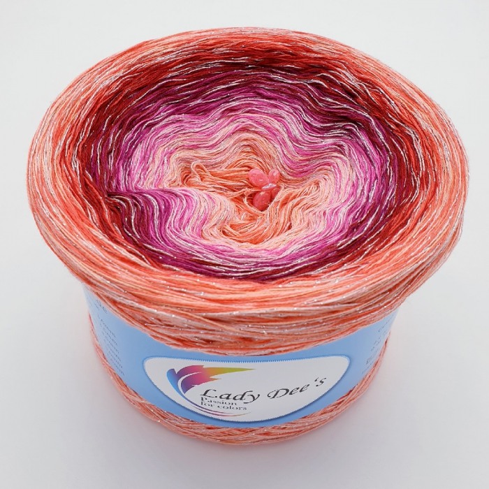 gefachte Wolle von Lady D "Hippieh Lady Jewel" 250g