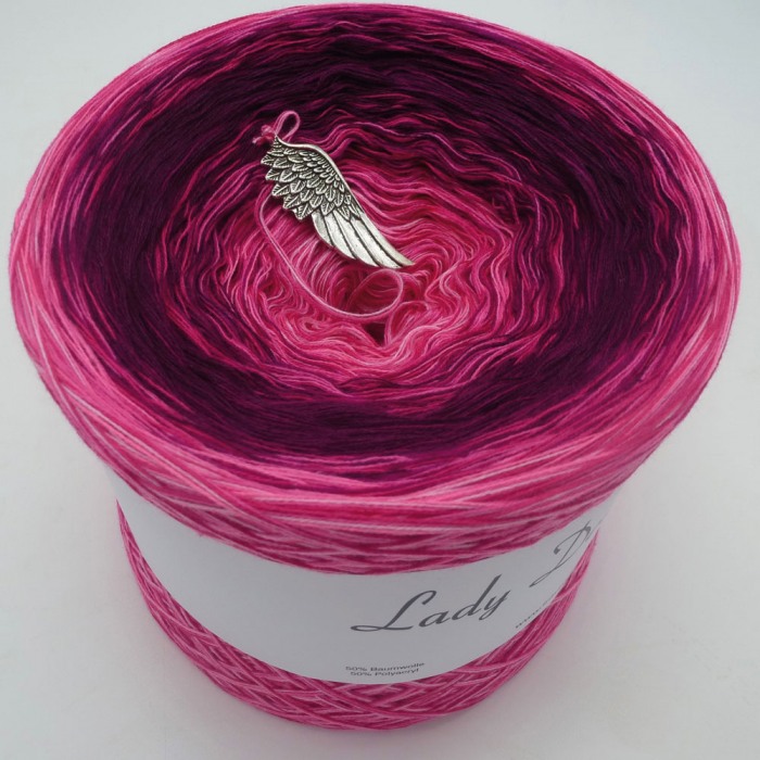 gefachte Wolle von Lady D "Spieglein No.5" 250g