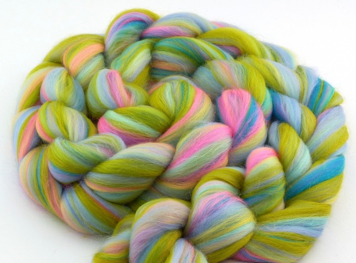 multicolor Merino-Kammzug "Unicorn-Tail"