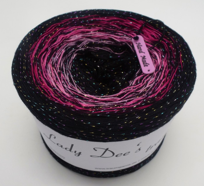 gefachte Wolle von Lady D "Wunder der Farben S01" 250g