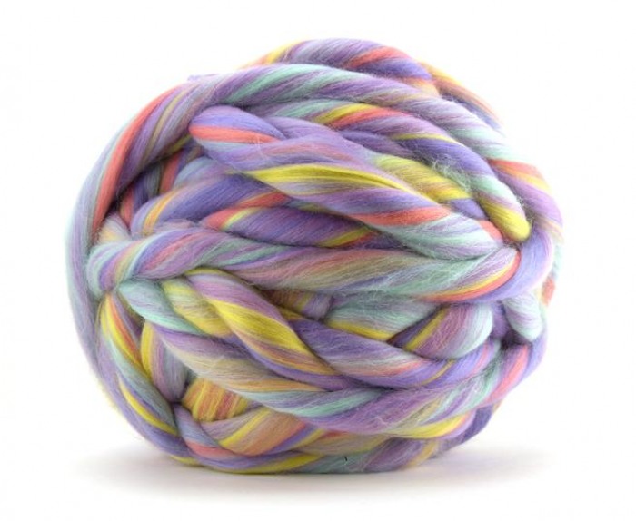 multicolor Merino-Kammzug "Unicorn"