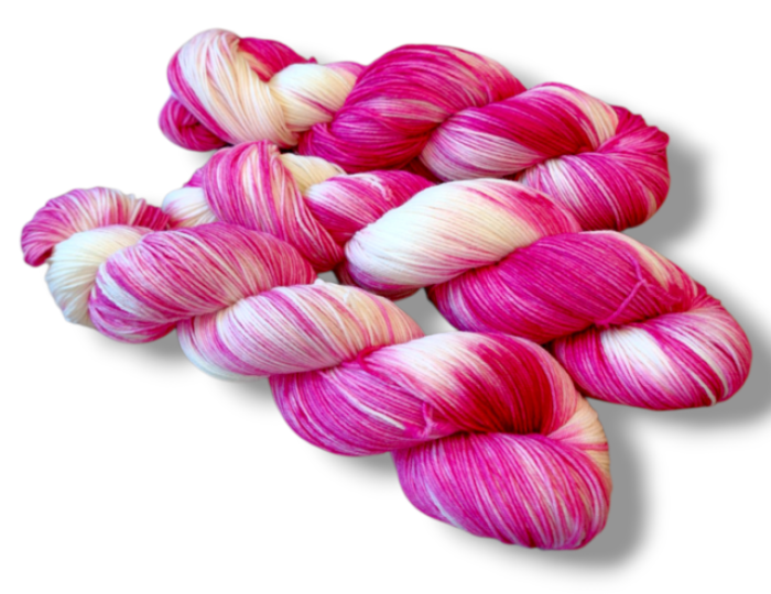 Wöllkchenwolle, mehr als Sockenwolle, extrafeine Merino "Himbeerhimmel"