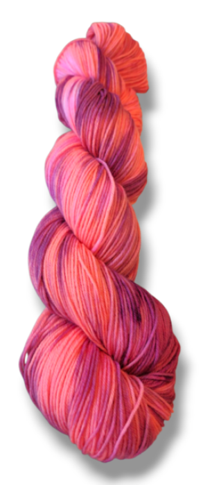 Wöllkchenwolle, mehr als Sockenwolle, extrafeine Merino "Fuchsienfieber"