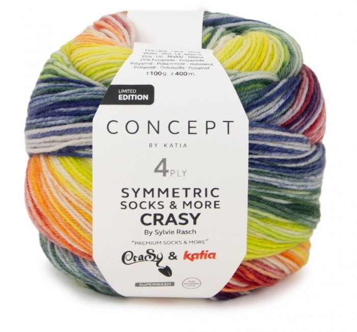Crasy Symetric Socks (Katia) -100-