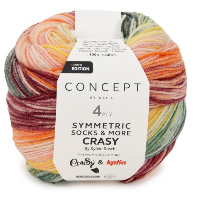 Crasy Symetric Socks (Katia) -102-