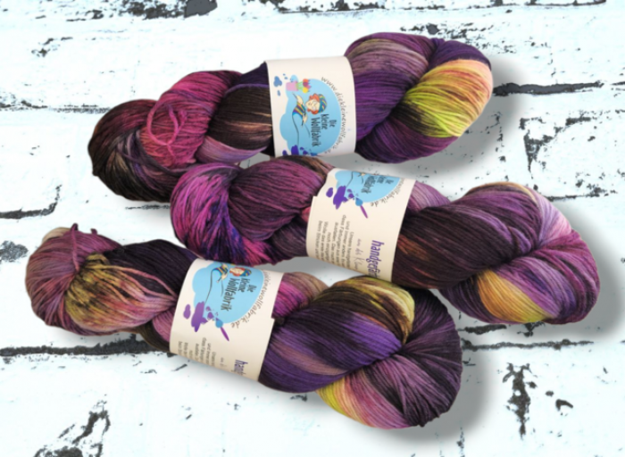 Kuschelsockenwolle Hightwist "Funkelblüte" (Atelier Zitron)