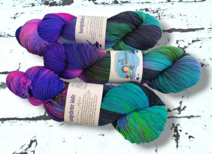 Kuschelsockenwolle Hightwist "Sternenpuzzle" (Atelier Zitron)