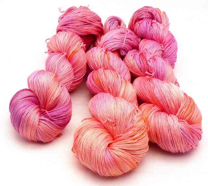 handgefärbte Soft-Cotton, Baumwolle "Flora"