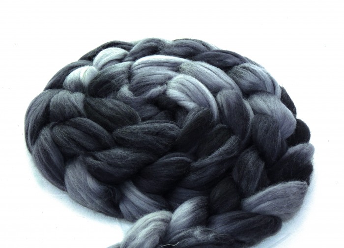 multicolor Merino-Kammzug "Mr. Grey"