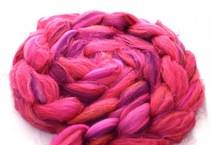 multicolor Merino-Kammzug mit Leinen "Girls United"