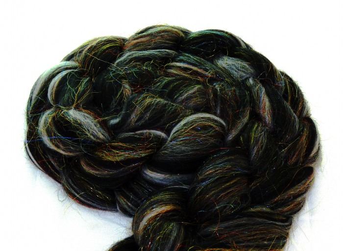 multicolor Merino-Nylon-Kammzug "Mondfinsternis"